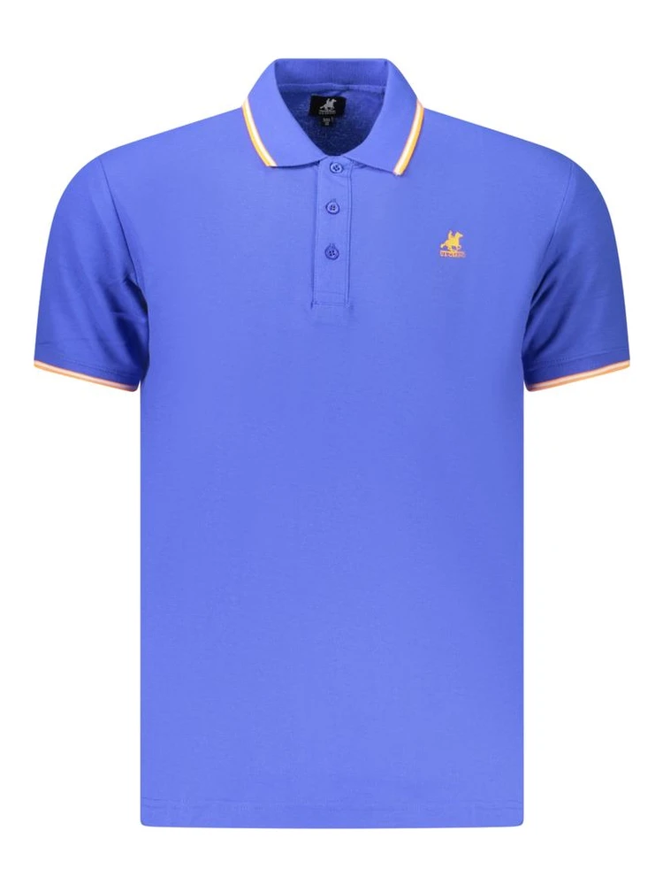 Blue Cotton Men's Polo