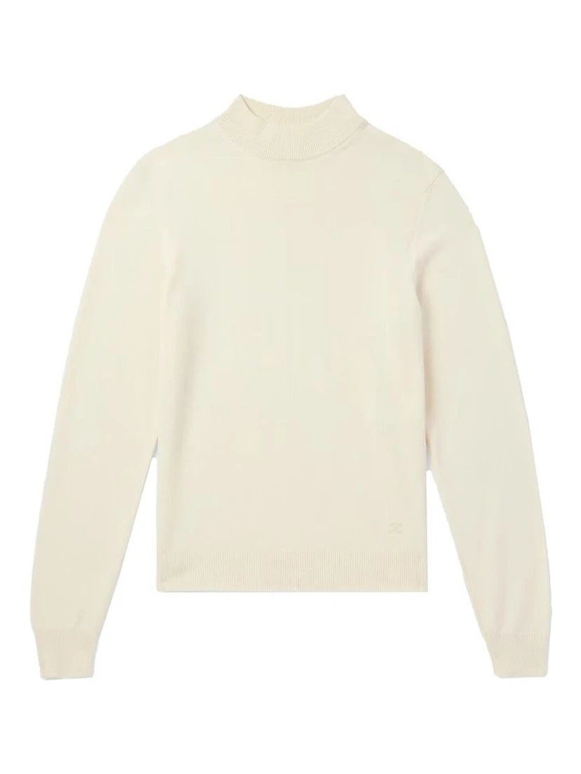 White Elastane Sweatshirt