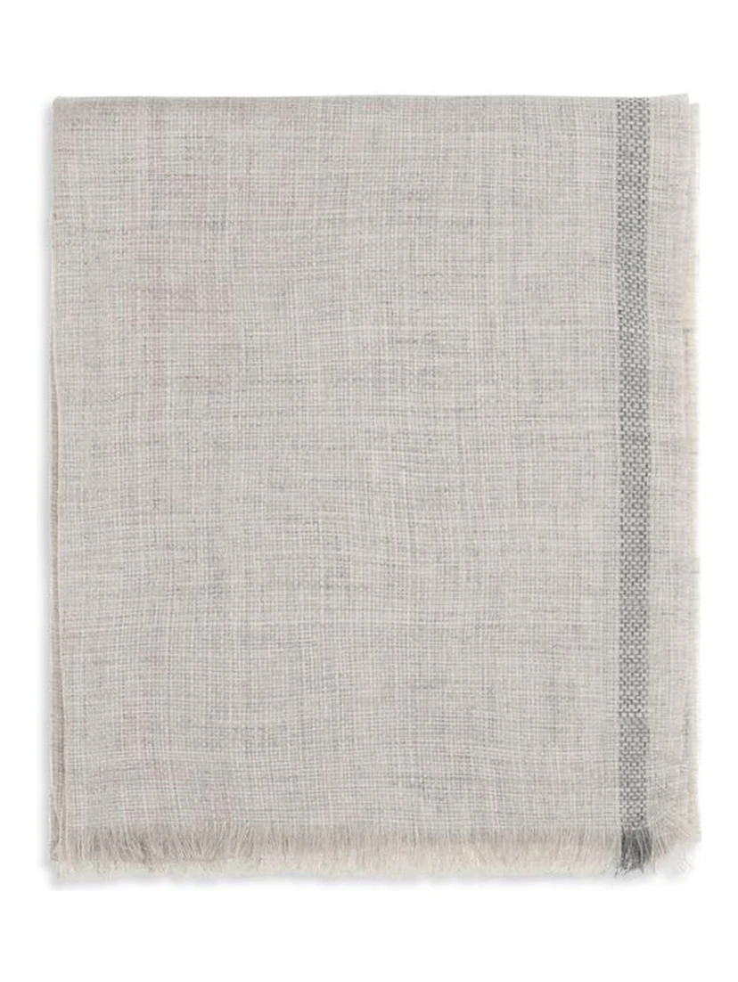 Gray Linen Scarf