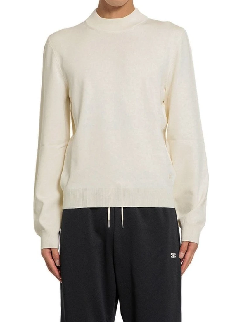 White Elastane Sweatshirt