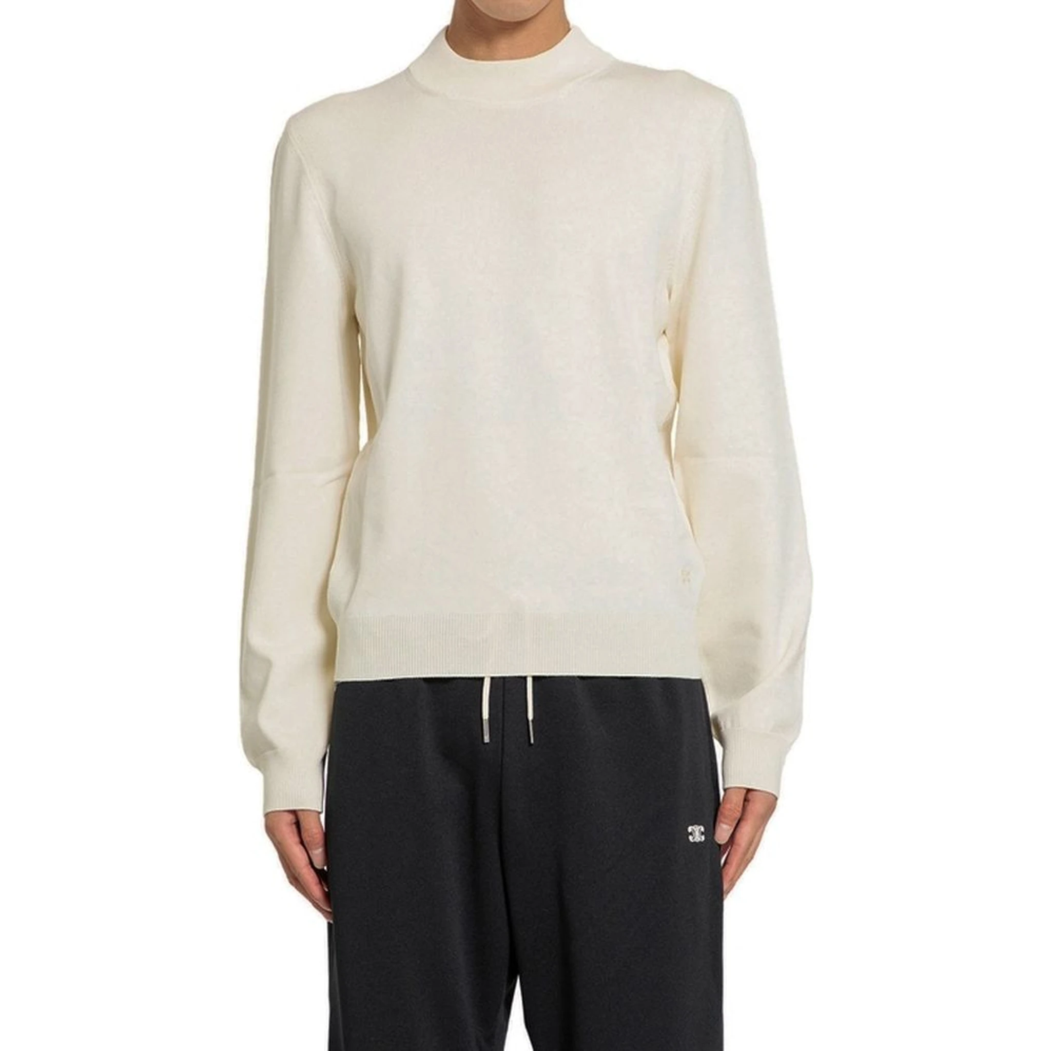 White Elastane Sweatshirt