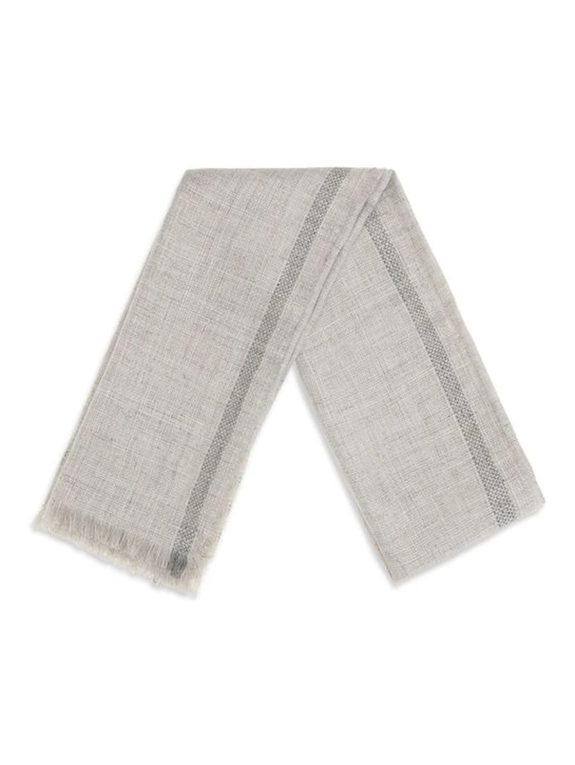 Gray Linen Scarf