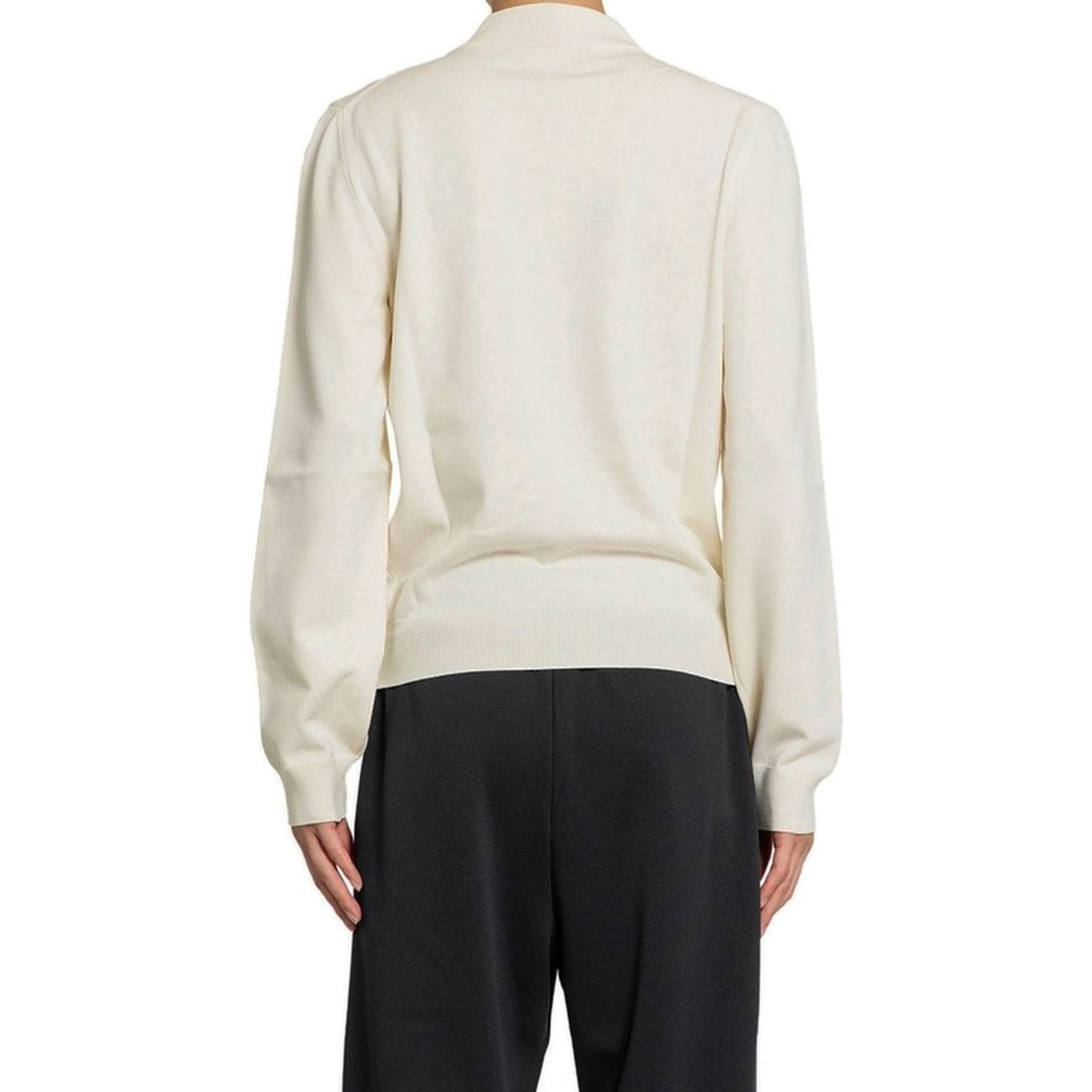 White Elastane Sweatshirt