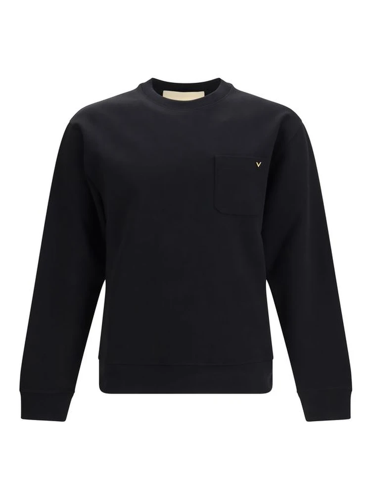Black Cotton Sweatshirt