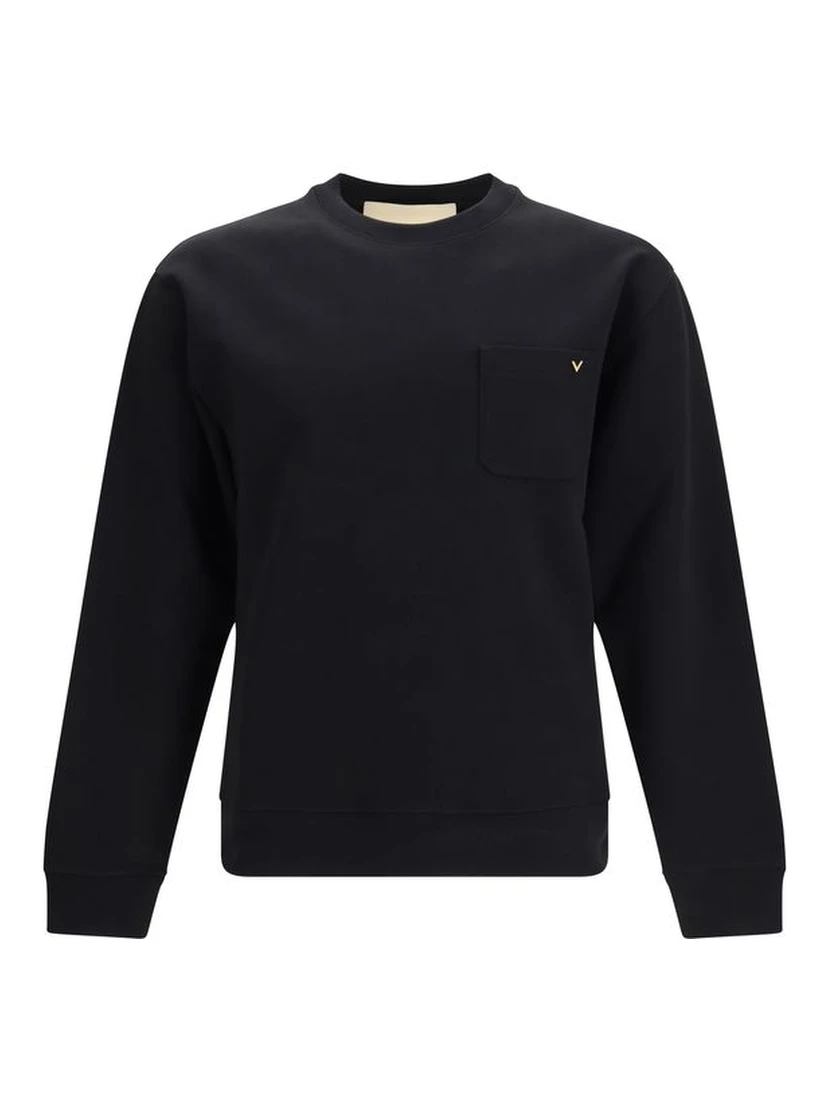 Black Cotton Sweatshirt