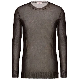 Brown Silk Sweatshirt
