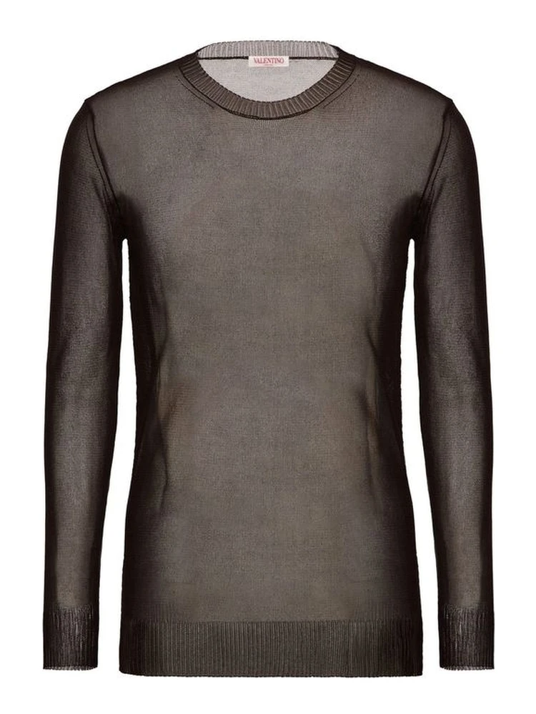 Brown Silk Sweatshirt