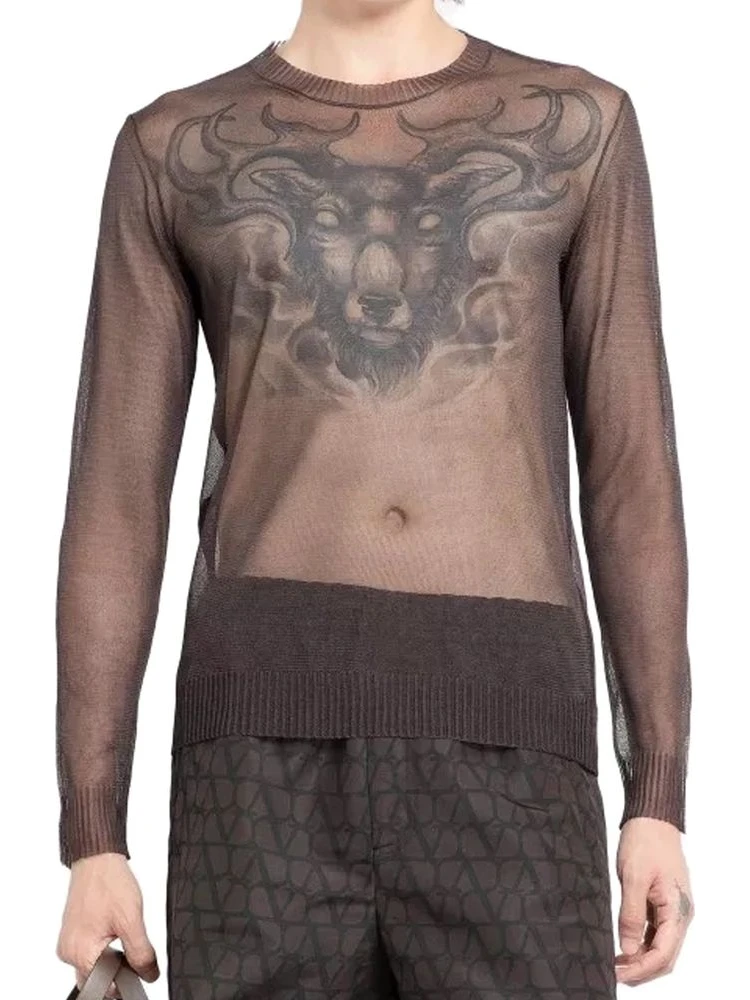 Brown Silk Sweatshirt alternative