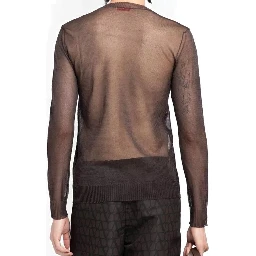 Brown Silk Sweatshirt