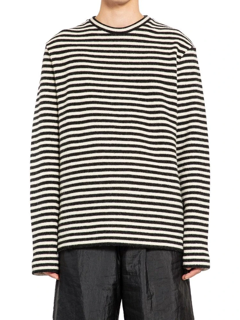 White Wool Long Sleeve T-Shirt