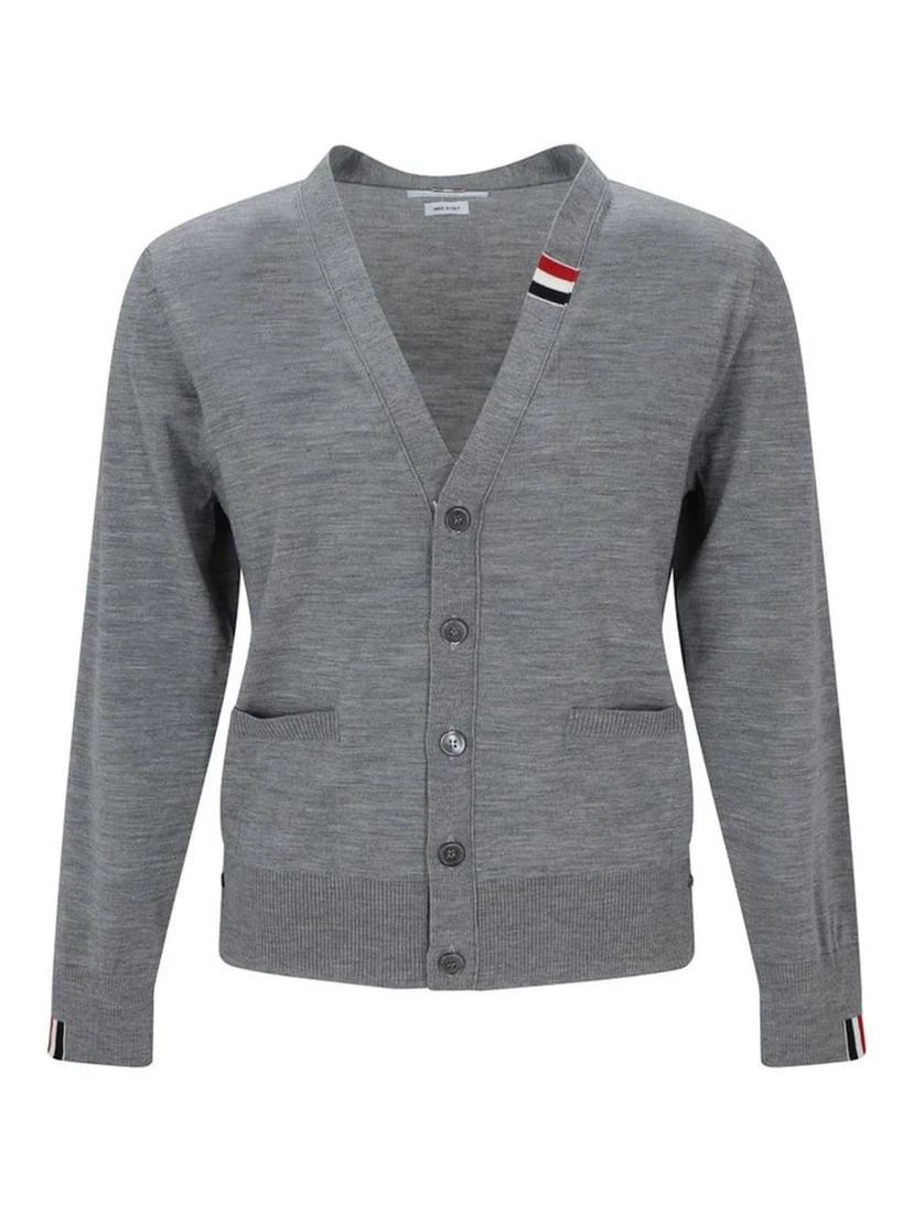 Gray Virgin Wool Cardigan