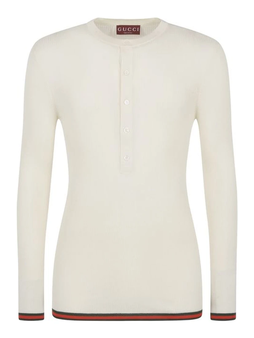 White Silk Long Sleeve T-Shirt