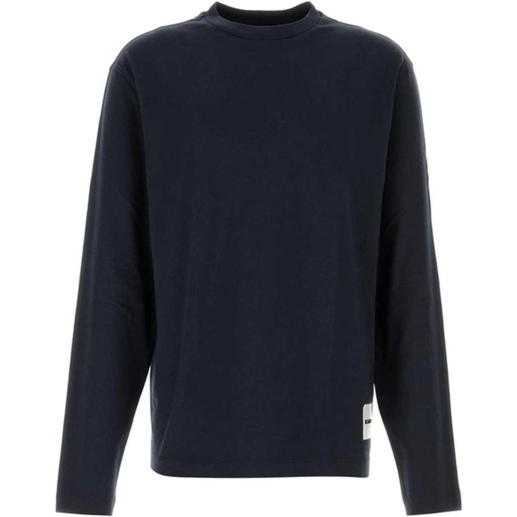 White Cotton Long Sleeve T-Shirt