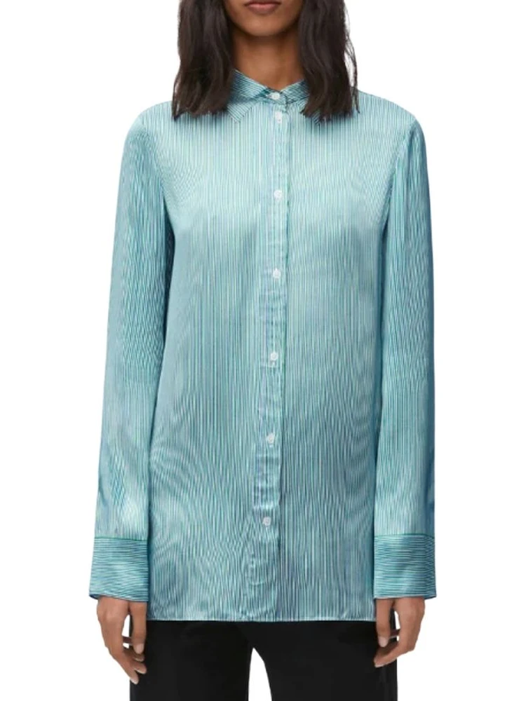 Blue Silk Pattern Shirt alternative