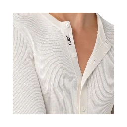 White Silk Long Sleeve T-Shirt