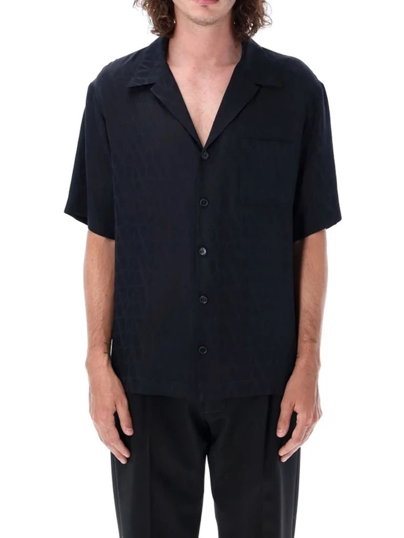 Blue Silk Pattern Shirt