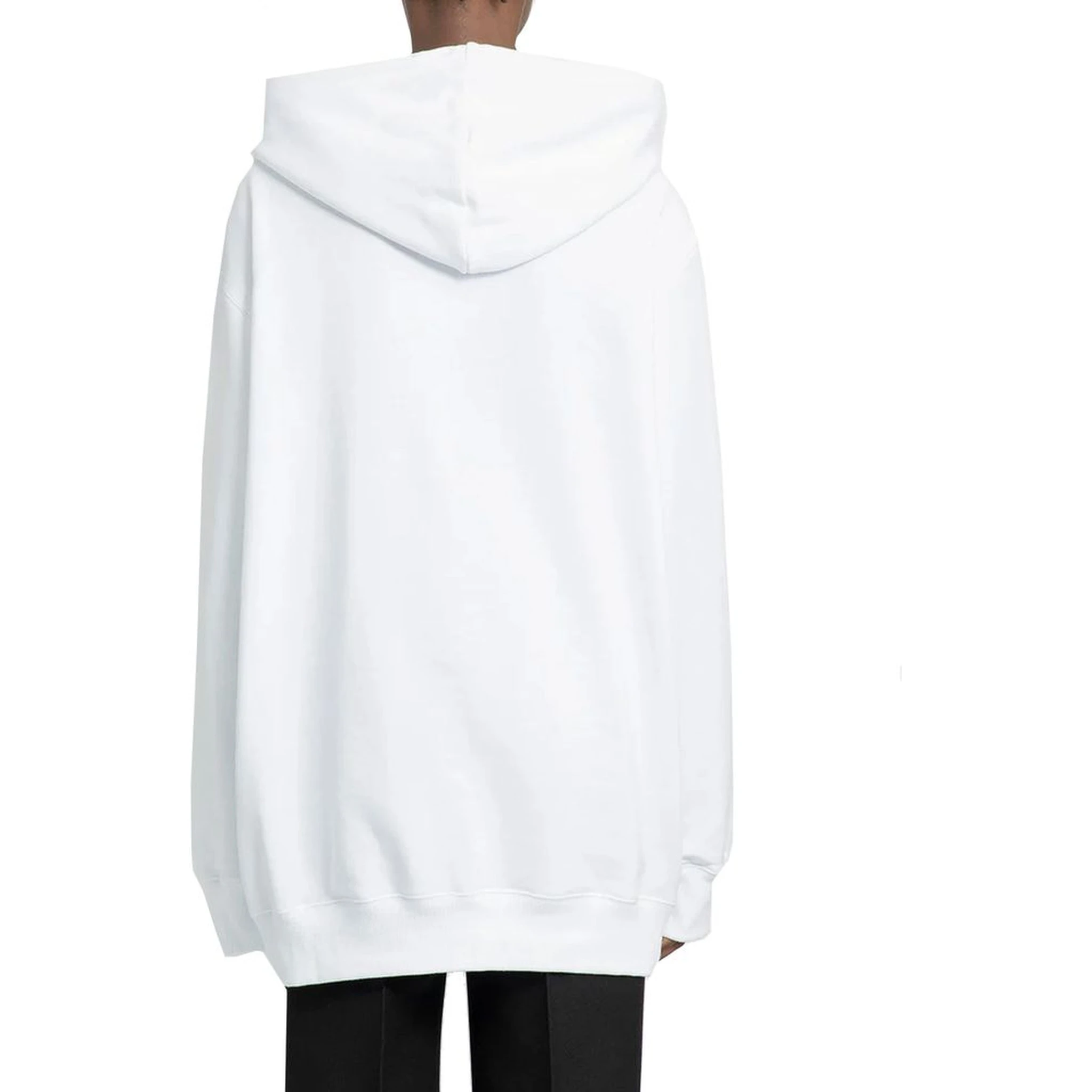 سويت شيرت قطني أبيض