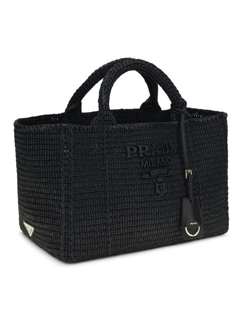 Black Viscose Handbag