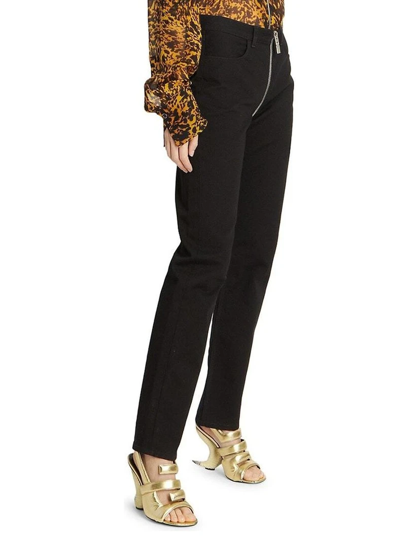 Black Cotton Skinny Jeans