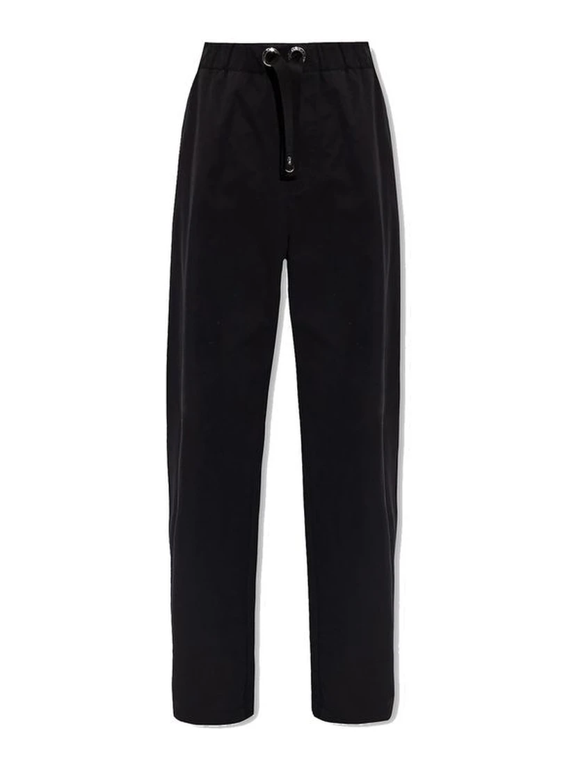 Black Cotton Casual Pants
