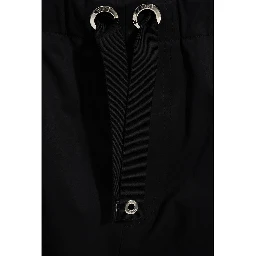Black Cotton Casual Pants