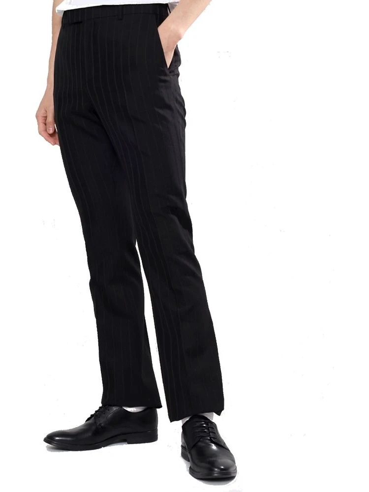 Black Wool Flared Pants alternative