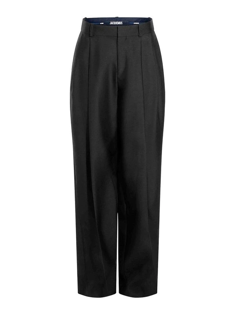 Black Silk Flared Pants