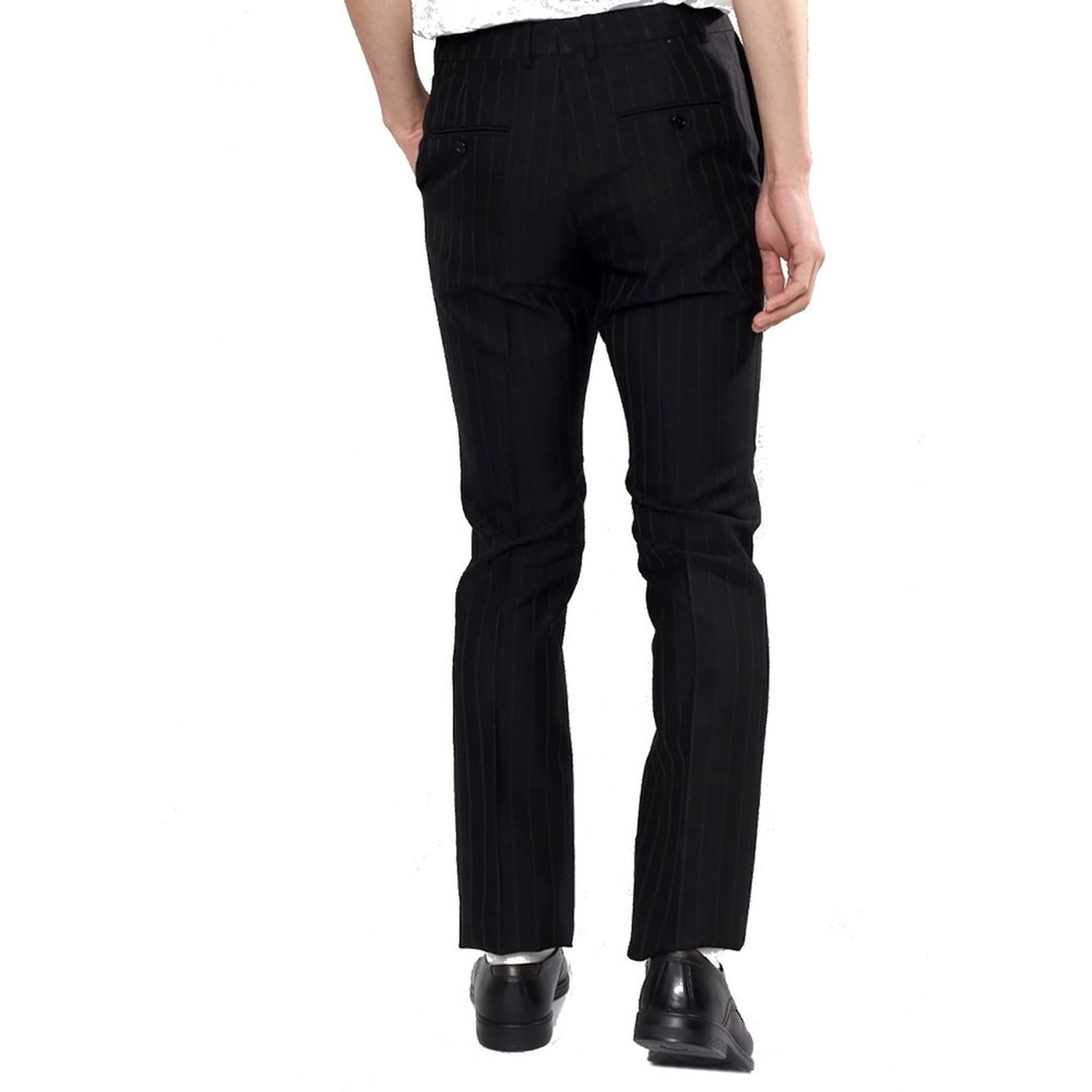 Black Wool Flared Pants