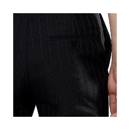 Black Wool Flared Pants