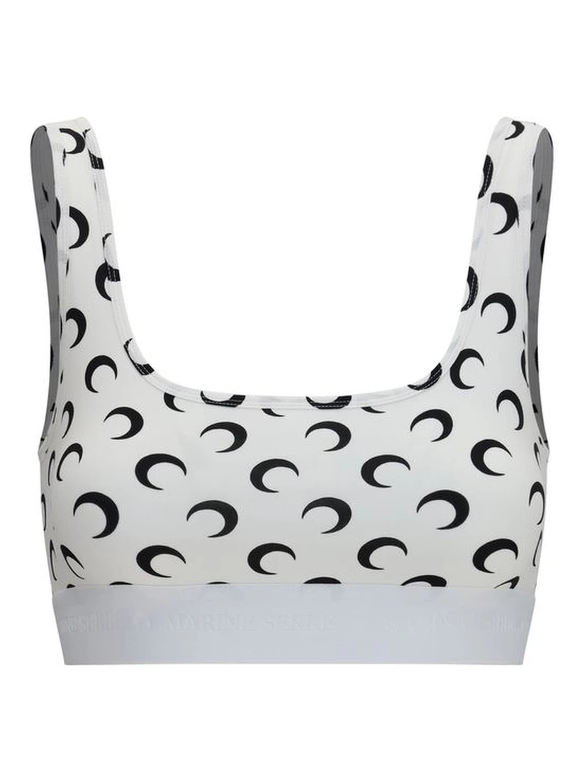 White Polyamide Sport Bra