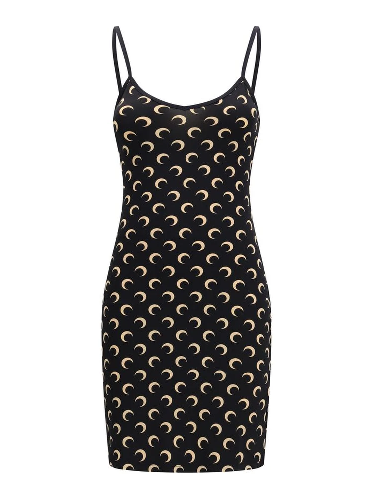 Black Polyamide Casual Dress