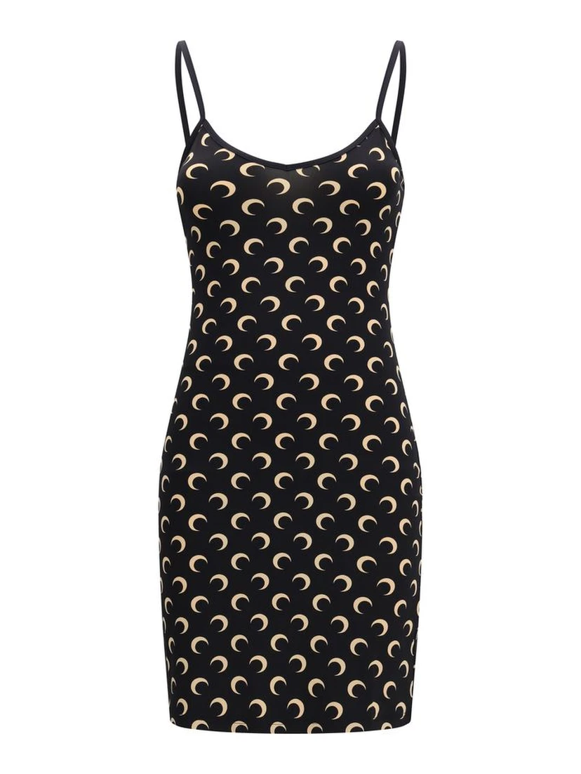 Black Polyamide Casual Dress