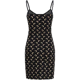 Black Polyamide Casual Dress