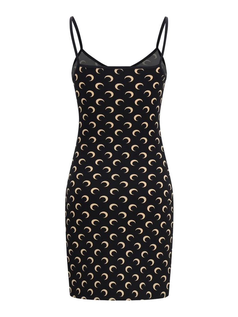 Black Polyamide Casual Dress