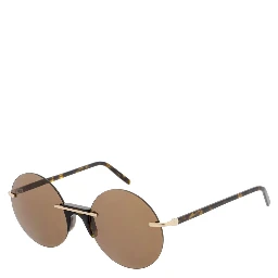 Brown Metal Sunglasses