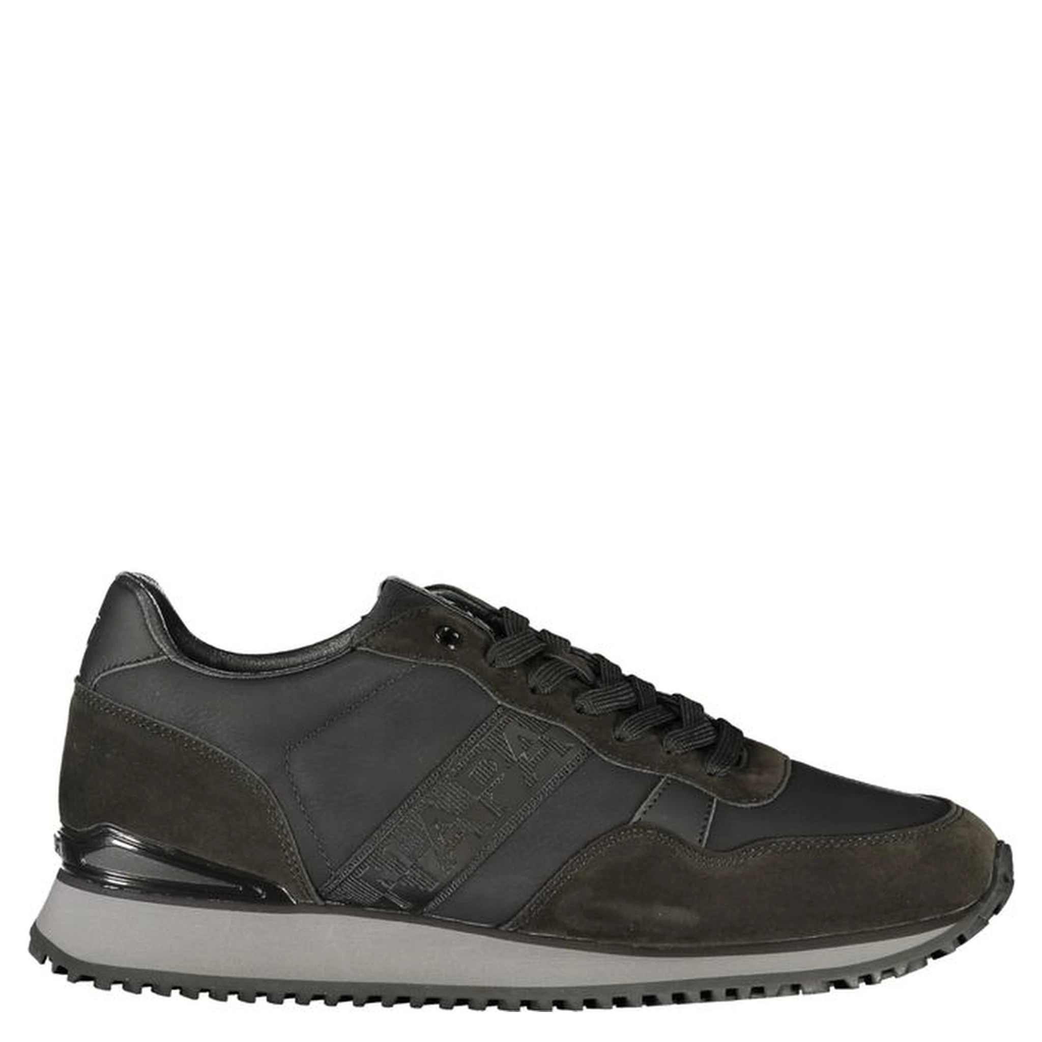 Black Polyester Athletic Sneakers