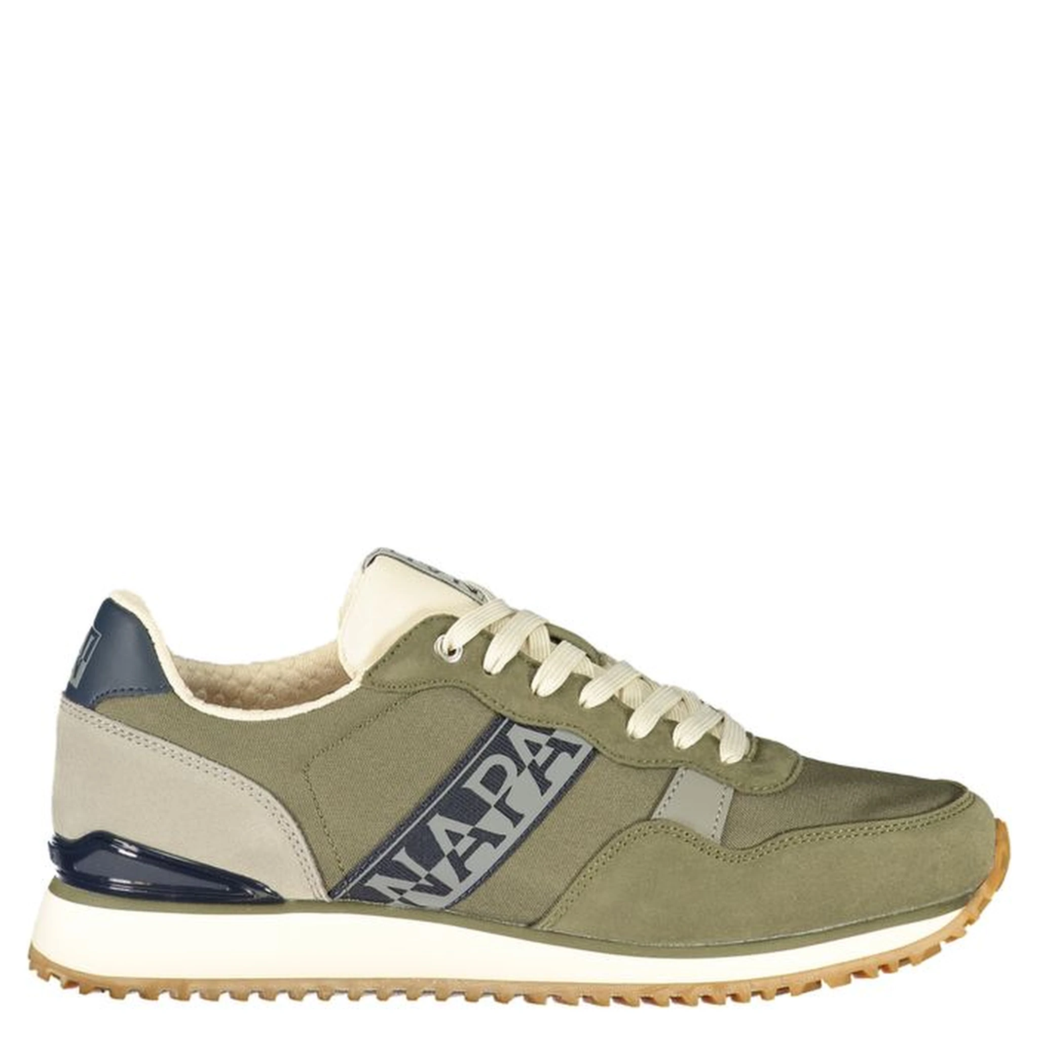 Green Polyester Athletic Sneakers