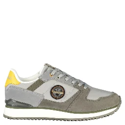 Gray Polyester Athletic Sneakers