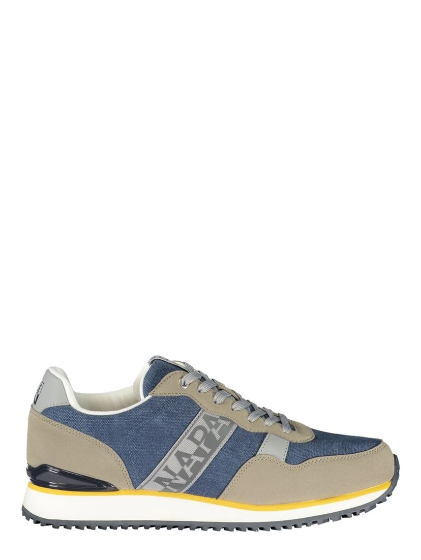 Blue Polyester Athletic Sneakers