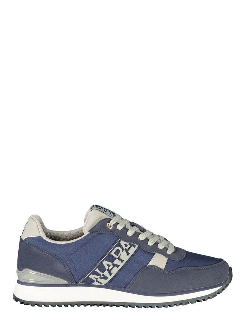 Blue Polyester Athletic Sneakers