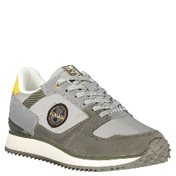 Gray Polyester Athletic Sneakers