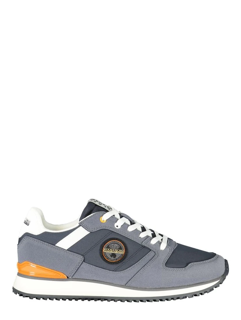 Blue Polyester Athletic Sneakers