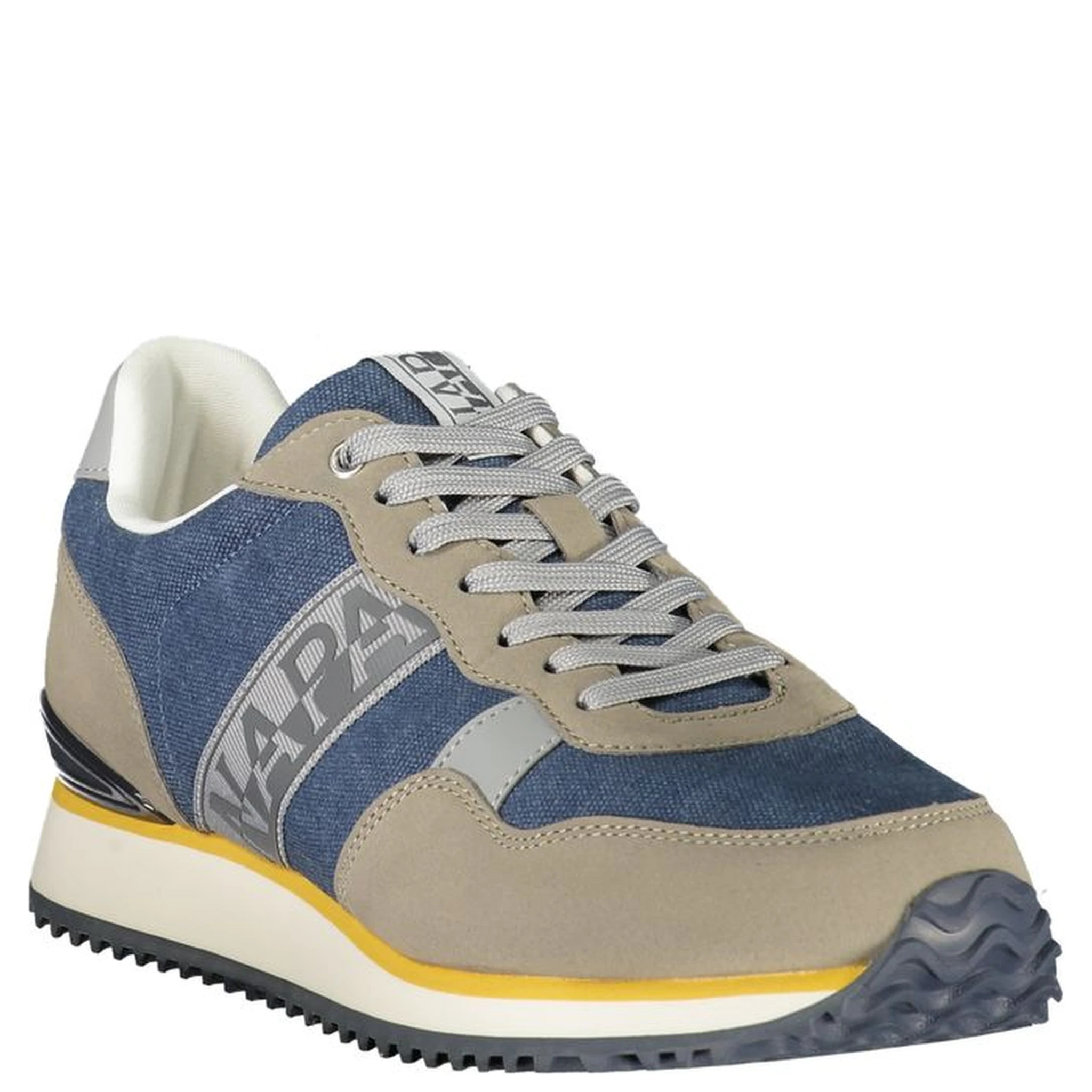 Blue Polyester Athletic Sneakers