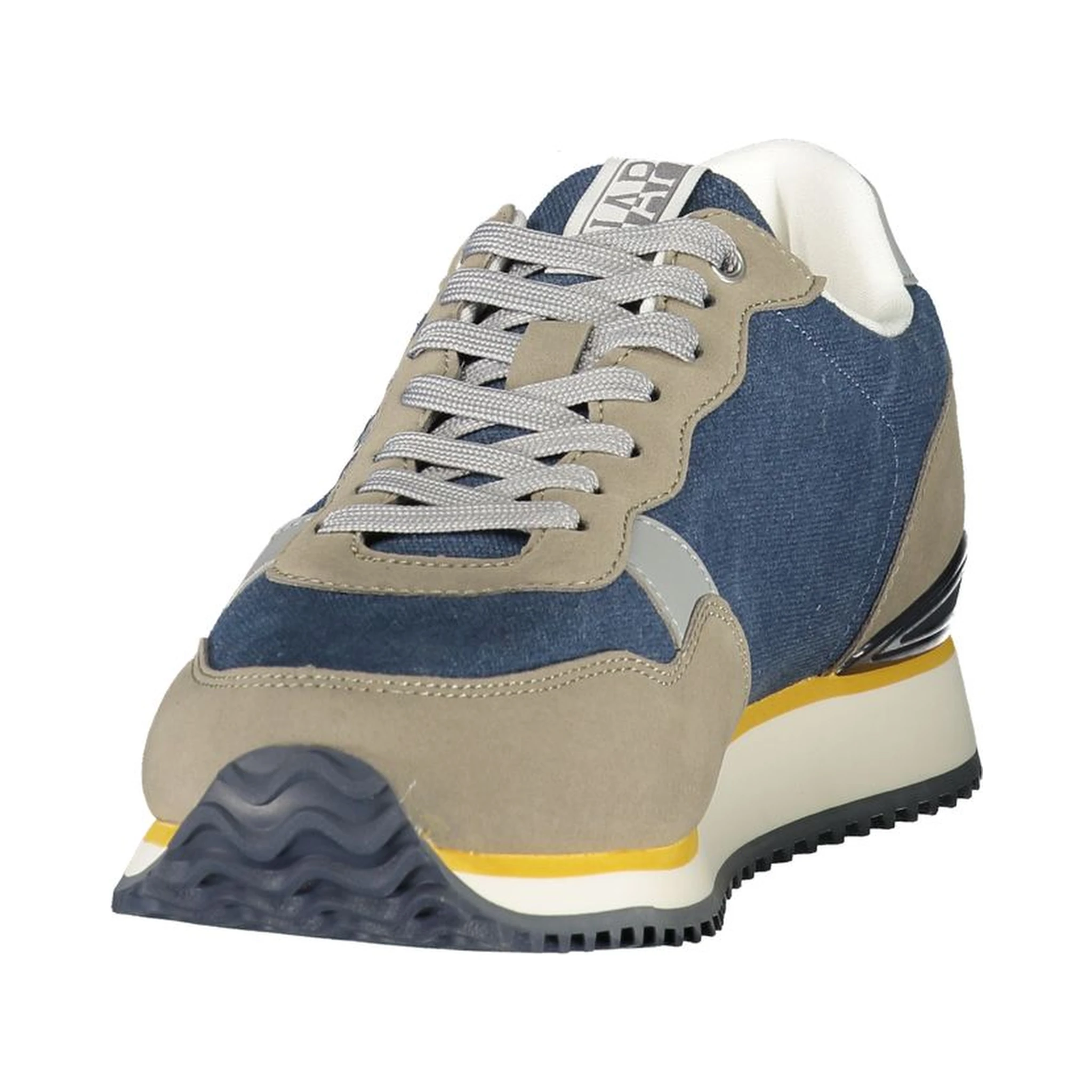 Blue Polyester Athletic Sneakers