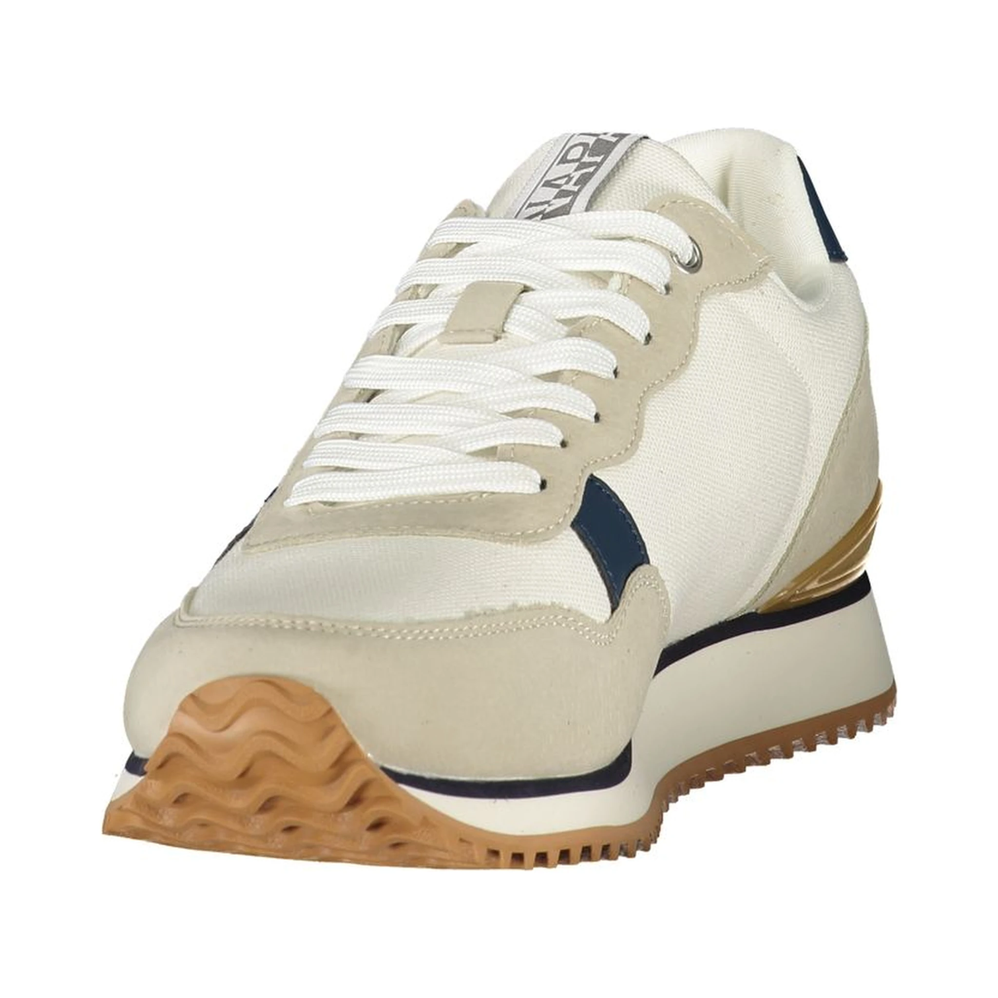 Blue Polyester Athletic Sneakers