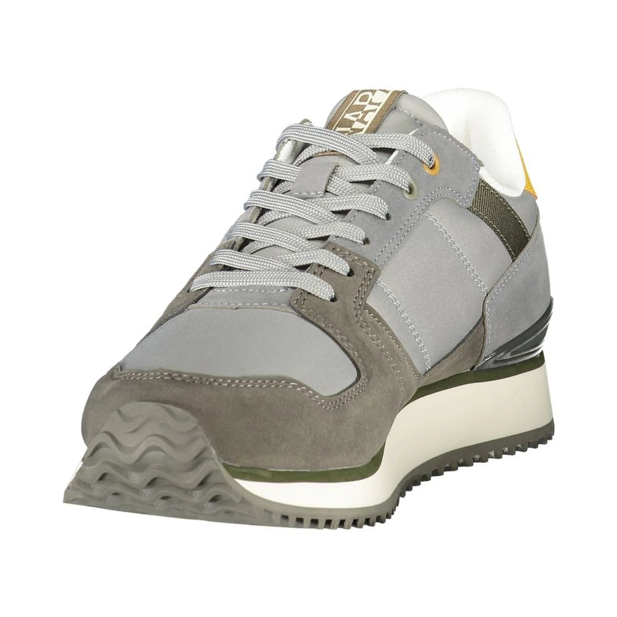 Gray Polyester Athletic Sneakers