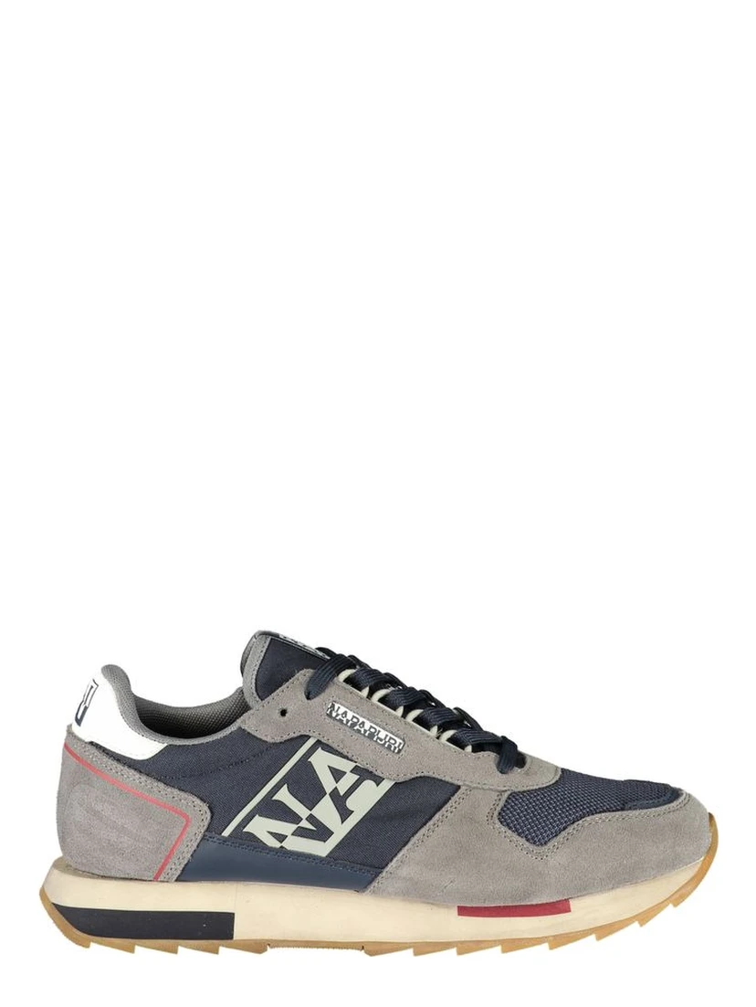 Blue Polyester Athletic Sneakers