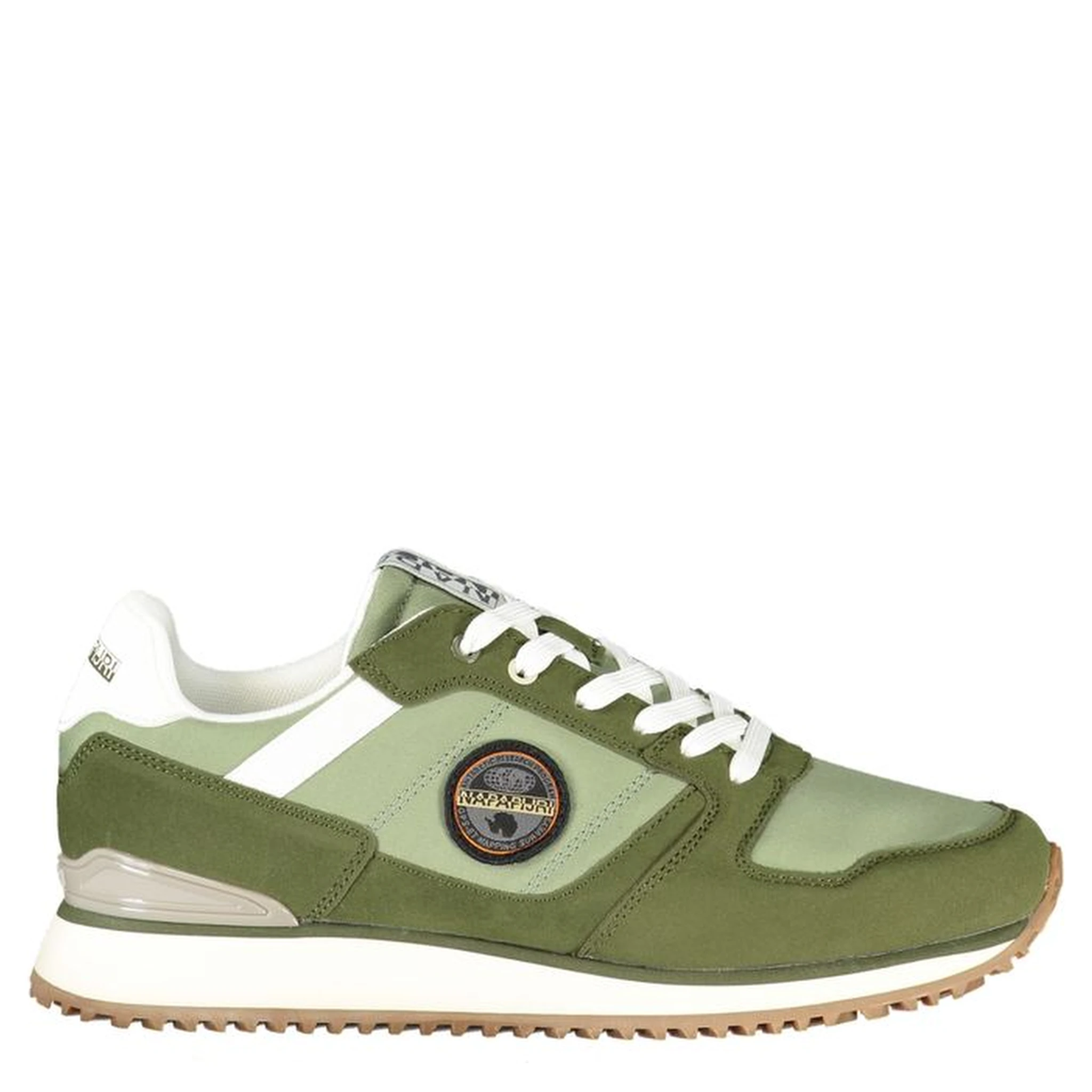 Green Polyester Athletic Sneakers