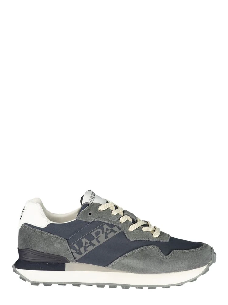 Blue Polyester Athletic Sneakers