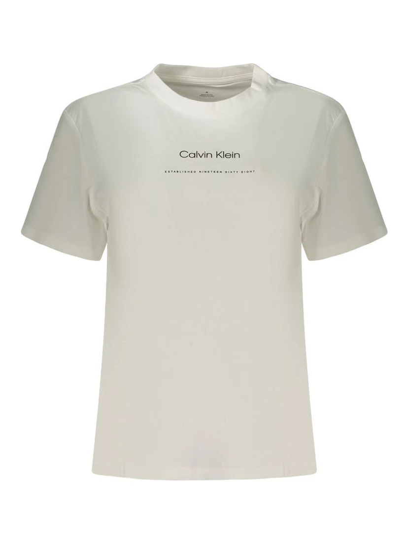 White Cotton Women T-Shirt
